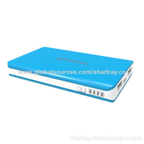 6,000mAh Emergency mobile phone chargers, with Dual USB Ports & Li-polymer Battery, RoHS/FCC/CENew